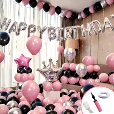 콜콜러브 생일 파티 풍선 세트 파티 장식 생일/가족 모임/기념일 장식 배경 세팅 사진 찍기 너무 예뻐요, 1개, BlackPink