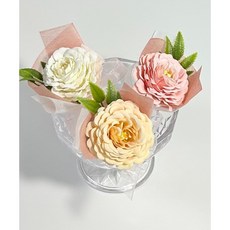 유스토어 납골당 헌화용 모란 초미니 조화 꽃다발 성묘 추모 봉안당 소품, 코랄, 1개