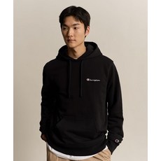 매장정품 CHAMPION 스몰 스크립트 로고 후드 티셔츠 Black CKTS5ES54BK 293453