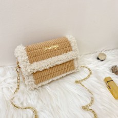 (한국어동영상) 미우크굿즈 양모 망스티치 DIY 코바늘 가방뜨기 가방만들기 키트 하마나카망 초보도안, 베이지 화이트, 1개