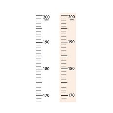 200cm 심플 키재기 스티커 자 성장기록 무타공, 투명 3개