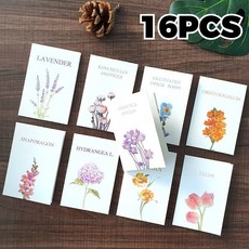 페어리아일랜드 플라워 일러스트 미니카드, 16장