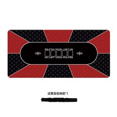 德州撲克桌墊家庭聚會卡牌桌布墊加厚靜音抖音同款防滑超大麻將墊, 1個, 紅色墊子【送專用收納】:120*60*0.2cm