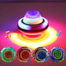 [KC인증]LED 뮤직 사운드 UFO 탑 배틀 팽이 2개 랜덤색상