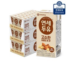 연세두유 고소한 아몬드 잣 두유, 72개, 190ml