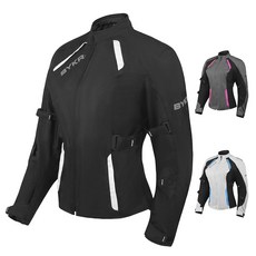 BYKR 여성용 모터스포츠용 모터사이클 재킷 CE 어드벤처 엔듀로 바이커 장갑, Black/White, XXLarge