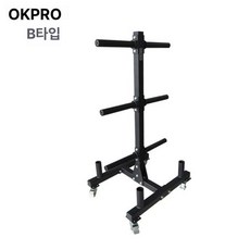 중량 원판 거치대 바벨 보관대 선반 장비 이동식, ok0036c, 1개