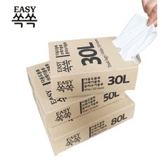 easy 쏙쏙 뽑아쓰는 다용도 배접 비닐 봉투 100p, 30L, 1개