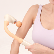 마이가 해머킹 무선 마사지기 혼자서도 가능한 셀프 마사지 교체형 마사지 헤드 구성, 그림화이트, 해머킹 마사지기