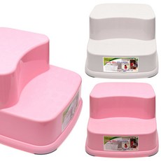 논슬립 2단 디딤대 M-6391 (디딤의자 간이계단 발판, 핑크