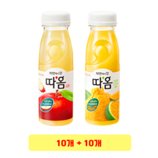 (무료배송) 빙그레 따옴 사과 235ml x 10개 + 천혜향&한라봉&청귤 235ml x 10개, 1세트