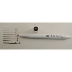 日本UCHIDA耐水性代針筆#4600，進口製圖筆/繪圖筆/水性筆，美術描邊筆，精準耐用, 1個, 0.3/耐水性代用針筆