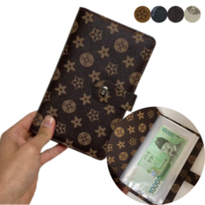 갓생 가죽 현금바인더 저축 다이어리, 매트블랙, 1개