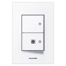 나노 아트2 화이트) 스위치 2구(환풍기), 1개