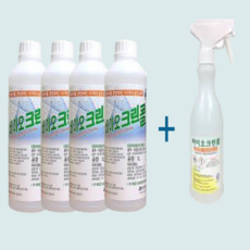 진로발효 바이오 크린콜 75% 1L 4개 + 공병 (450ml) 천연 뿌리는 소독제 코로나 학교 보건실 소독제, 바이오크린콜75% 1L x 4통 + 공병
