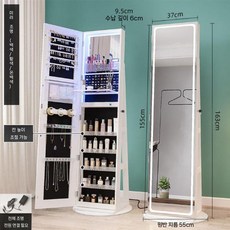 매직 미러 홈 360도 회전 입체 거울 전신 피팅 스토리지거울 숨은 수납공간 서랍장이 있는, 수납공간있음, 회전 스마트 6208 화이트