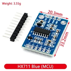 Si Tai 로드셀 1KG5KG HX711 AD 모듈 중량 센서 전자 저울 Arduino 용 알루미늄 합금 압력, 01 HX711 Blue
