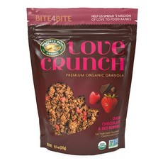 Love Crunch Nature's Path의 유기농 다크 초콜릿 및 레드 베리 그래놀라 GMO 프리 공정 무역 326g(11.5온스) 1팩, Dark Chocolate & Red Berries, 326g, 1개
