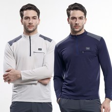 <스타일랑> (1+1) 남성 긴팔 집업 티셔츠 / 빅사이즈 고밀도 포켓 작업복 집업티