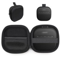 CaseSack Bose 뉴 사운드링크 마이크로 휴대용 블루투스 스피커 (2세대)용 보호 케이스 (블랙), 블랙