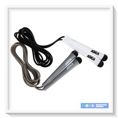 유산소 체육 스포츠용품 줄조절 운동 KFT-R507 라인 줄넘기 화이트, 그레이