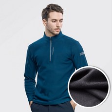 [이지바이] 남성 기모 안감 반집업 티셔츠