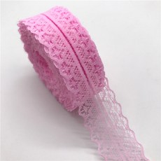 10 야드 30mm 레이스 리본 트림 패브릭 바느질 장식 패브릭에 대한 DIY 자수 그물 코드, [15] Pink, 1개