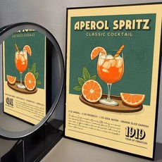 와인 아페롤 스프리츠 포스터 셀프 접착 스티커는 벽면에 적합하며 방수 방습 기능이, B. z17