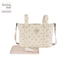 Baby City Walking Mum 防潑水推車斜背兩用包 綠葉飛舞/粉葉飛舞，輕巧方便，多隔層收納，時尚媽咪必備, 防潑水推車斜背兩用包/粉葉飛舞