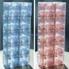 교육용 자석큐브 블록, 2.4cm 블루 핑크 20큐브
