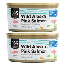 365 홀푸드마켓 야생 알래스카 핑크 연어, 2개, 170g