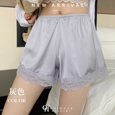 OniWear 絲質緞面貝殼花邊安全褲