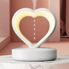 JIEHET 침실 및 사무실용 중력 방지 가습기 800ml 하트 모양 디자인 물에 뜨는 물방울 가정 아기 방 건조한 피부 완화를 위한 쿨 미스트 가습기, JIEHET 침실 및 사무실용 중력 방지 가습기, 80