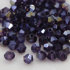 크리스탈 비즈 주판알 4mm 투명 AB 유리 마름모 비즈공예재료, 1세트, A6026