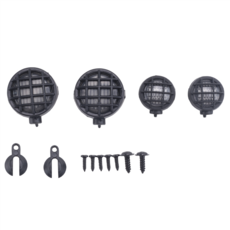 1:10 RC 크롤러 축 SCX10 D90 Tamiya CC01에 대한 RC 자동차 라운드 램프 갓 / 라이트 커버, 검은색