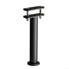 조절 가능한 침대 프레임 지지대 고하중 금속 다리 교체 블랙 슬랫, 01 Height 25 to 42cm