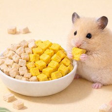 [국내산] 햄스터 동결건조 간식 노른자 15g+ 치킨 15g, 30g, 1개