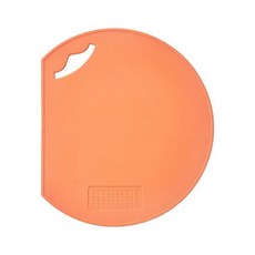 TPU 無痕 防黴 食品級 雙面可用 環保 塑料切菜板, 半圓形橙色, 1個