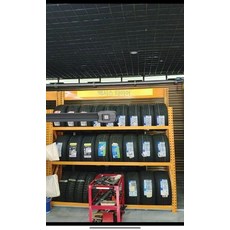 타이어 진열대 카센터 전시대 거치대 정비소 보관대 선반, 200x50x240 광고판 포함 내경 46
