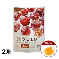 가가왕 중국식품 산왠저 자연 공심산사 쿵신산자 씨없는 산자 간식, 2개, 110g