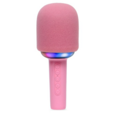 PLEIGO 무선 블루투스 LED 휴대용 마이크, P154, 핑크