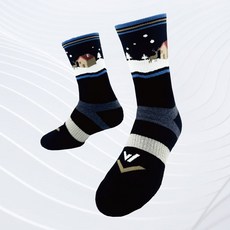 WOAWOA 雪之夜 美麗諾羊毛登山襪 高筒, 1個, 雪景小屋(2雙),XL(28-30cm)