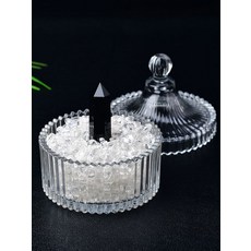 체인 팔찌 실버 골드 커플 팔찌 커팅볼 데일리 포인트 액세서리, 1개, 400g 백수정 + 자수정 기둥 + 만천성