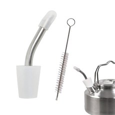 FujiFrugal 연장 주입구 커피 케틀 스키터 주입구 아웃도어 케틀 드립 포트 산케틀/이글케틀/케틀 (주입용 입) 세척 브러시 포함 캠핑 커피 부품 알루미늄 스테인리스제 캠핑