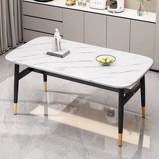 Serendipity Bloom 식탁 트렌디 패밀리식탁 H158-006, 4인용, 대리석흰색