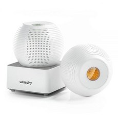 Wisedry 2시간 고속 충전식 미니 제습기 - 무선 총 안전 제습기 자동 차단 표시 기능 (제습기 2개 화이트)