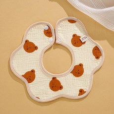 데이희 엄마턱받이 침받이 띠침받이, 1개, 곰 머리