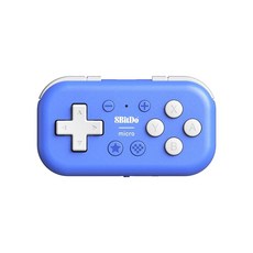 Nargos 닌텐도 스위치 윈도우 안드로이드 및 맥OS용 8Bitdo Zero 2 블루투스 키 체인 사이즈 미니 컨트롤러 (옐로우 에디션), 마이크로 블루