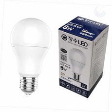 A60 벌브 컬러 램프 LED 8W E26 전구 주광, 주광색