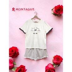 【MONTAGUT夢特嬌】57027 童趣風小狗印花套裝睡衣(附罩杯) 褲裝睡衣/褲裝家居服